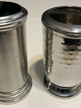 Source Unknown Stainless Steel Salt and Pepper Shakers - Silver